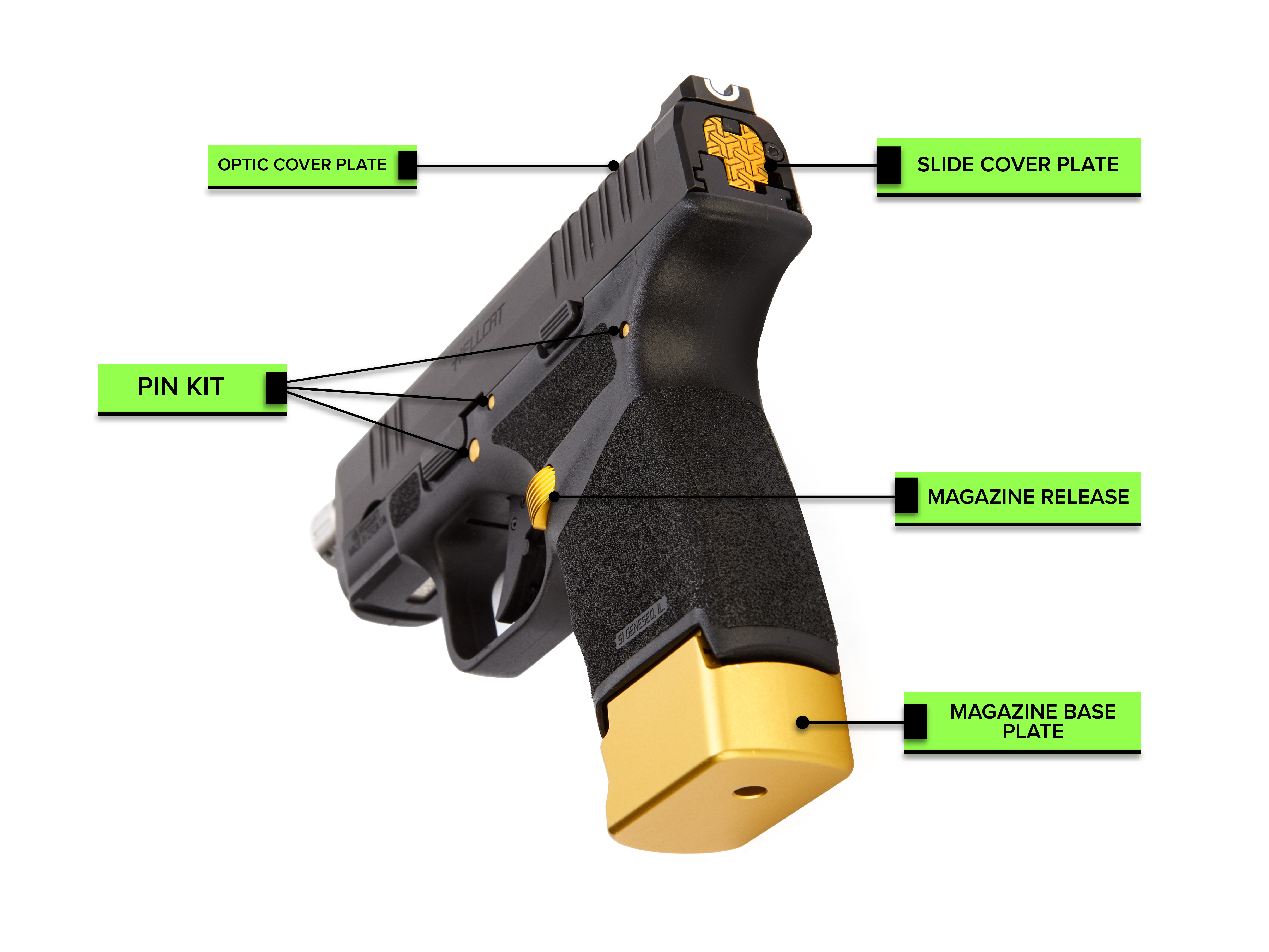 NDZ Springfield Hellcat OSP RDP Magazine Plate Extension 10 RD